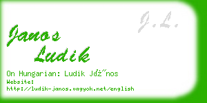 janos ludik business card